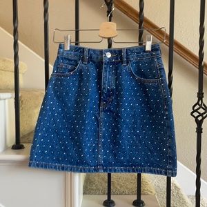 Topshop studded Jean skirt